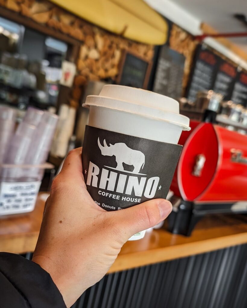 Coffee at Rhino Coffee House in Tofino, British Columbia