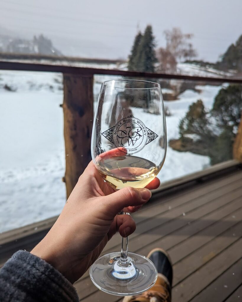 Glass of Wine at Icicle Ridge Winery in Leavenworth Washington