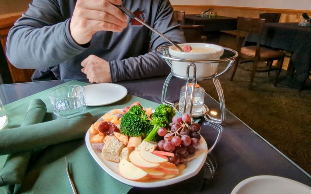 Fondue at Mozart's in Leavenworth, Washington